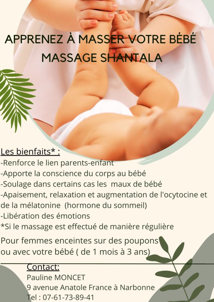 Massage Bébé Shantala Pauline Moncet